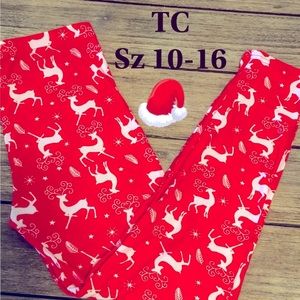 Plus Sz TC Christmas Reindeer Leggings NWT